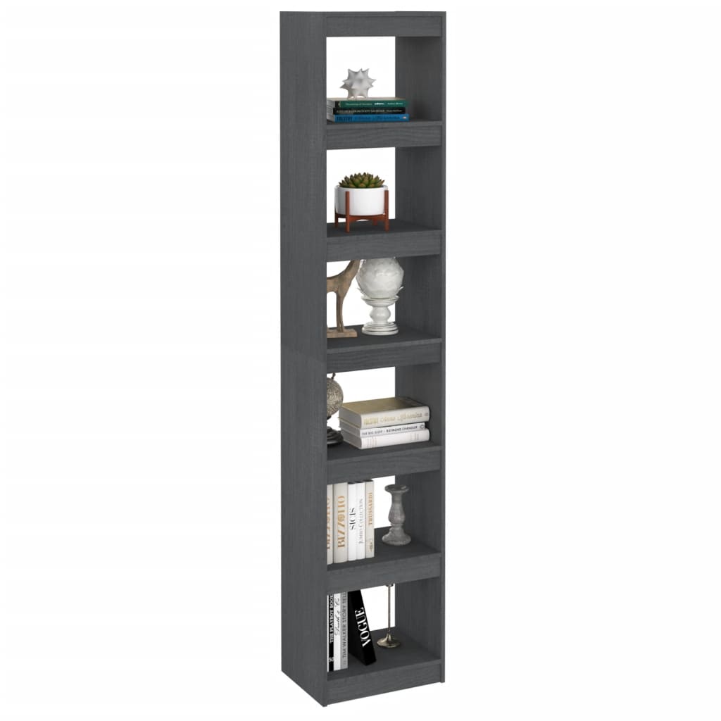 Bibliothèque/Séparateur de pièce Gris 40x30x199 cm Pin massif - XIOS