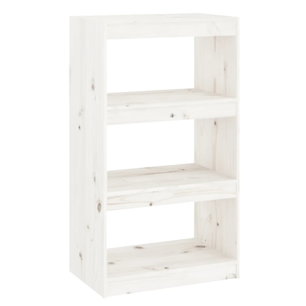 Bibliothèque/Séparateur de pièce Blanc 60x30x103,5cm pin massif - XIOS