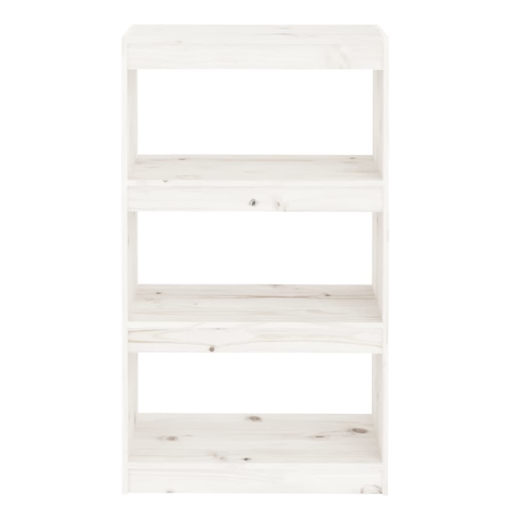 Bibliothèque/Séparateur de pièce Blanc 60x30x103,5cm pin massif - XIOS