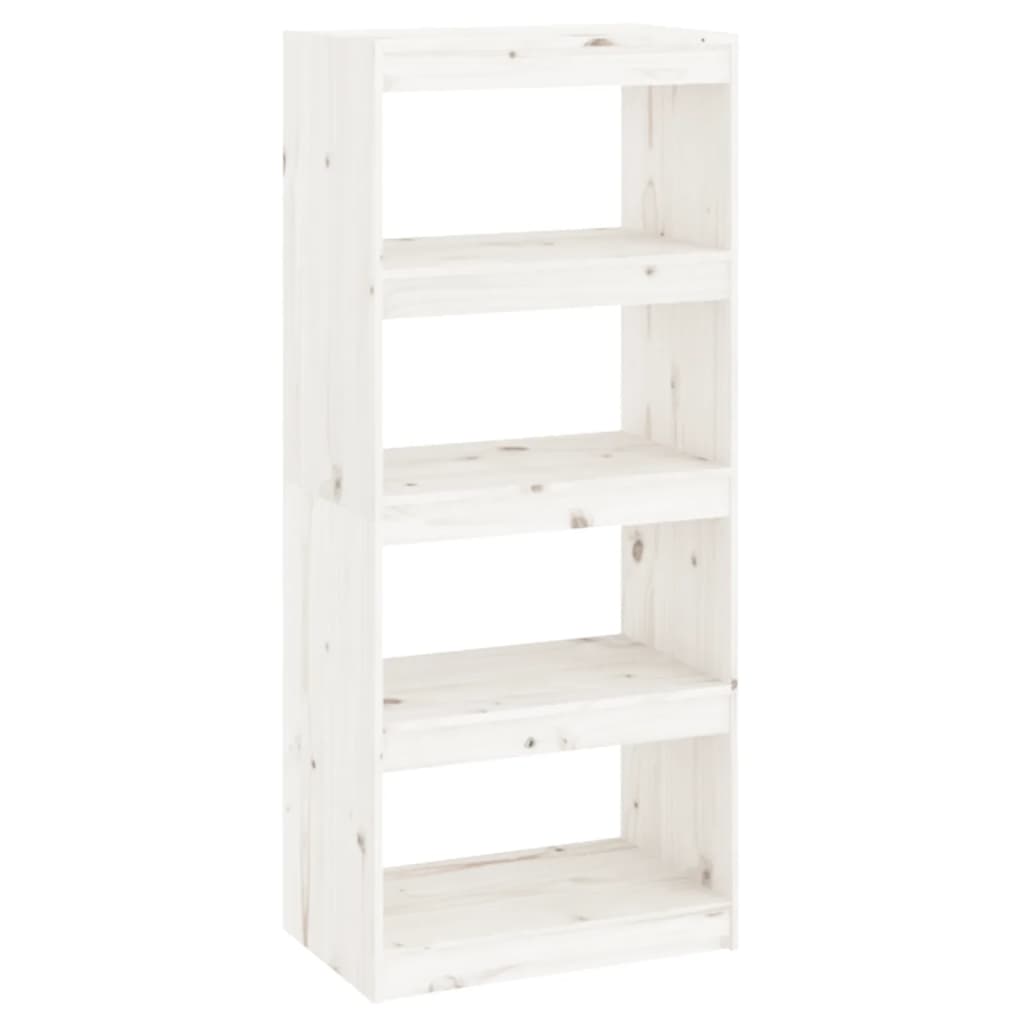 Bibliothèque/Séparateur de pièce Blanc 60x30x135,5cm Pin massif - XIOS