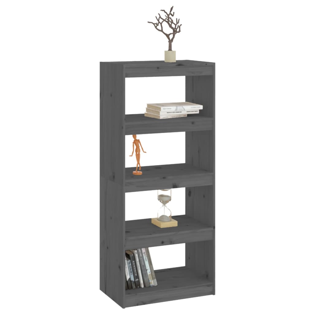 Bibliothèque/Séparateur de pièce Gris 60x30x135,5 cm Pin massif - XIOS