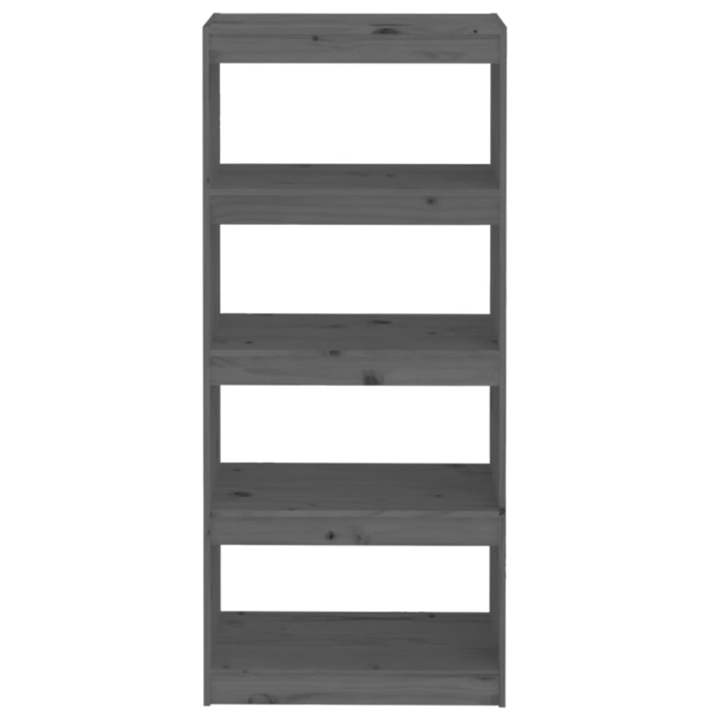 Bibliothèque/Séparateur de pièce Gris 60x30x135,5 cm Pin massif - XIOS