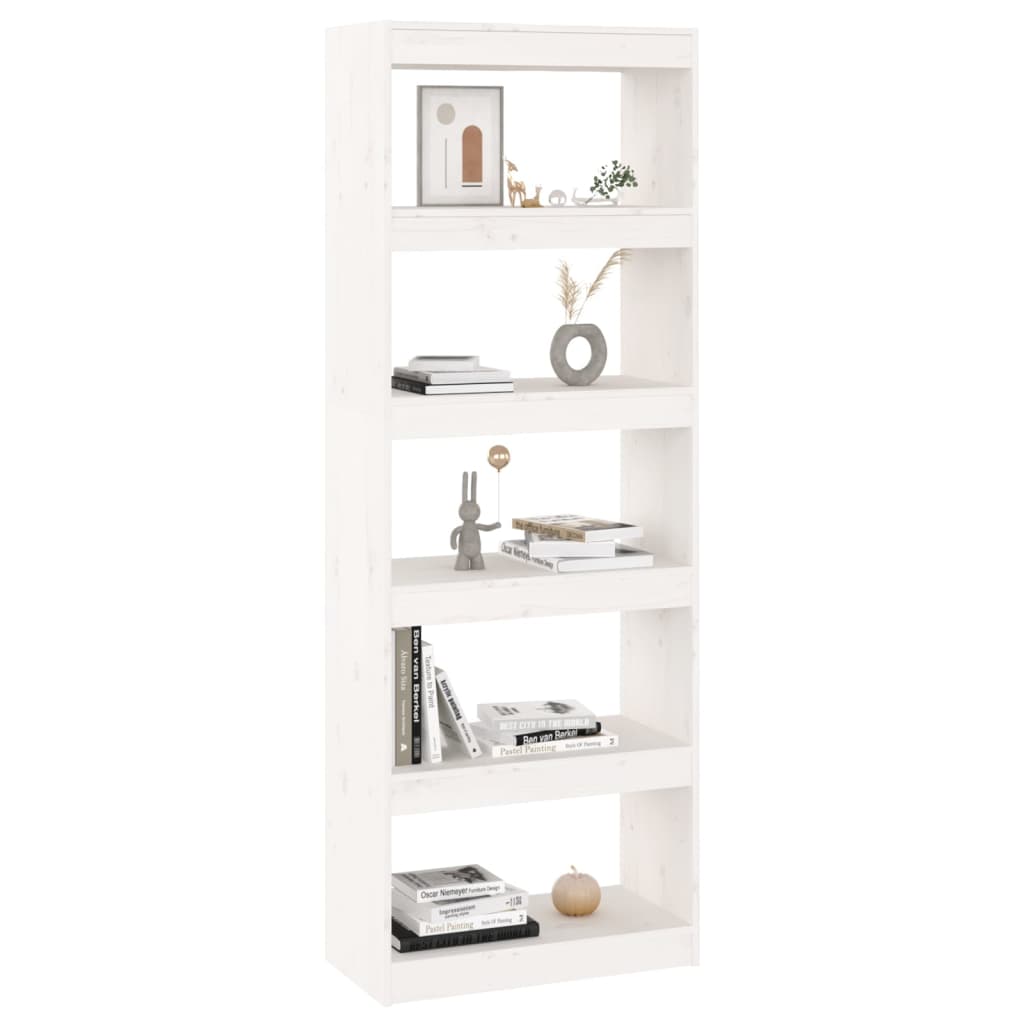 Bibliothèque/Séparateur de pièce Blanc 60x30x167,5cm Pin massif - XIOS