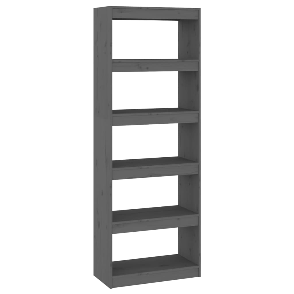 Bibliothèque/Séparateur de pièce Gris 60x30x167,5 cm Pin massif - XIOS