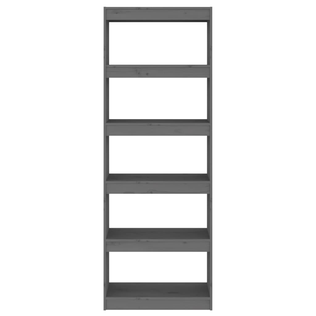 Bibliothèque/Séparateur de pièce Gris 60x30x167,5 cm Pin massif - XIOS