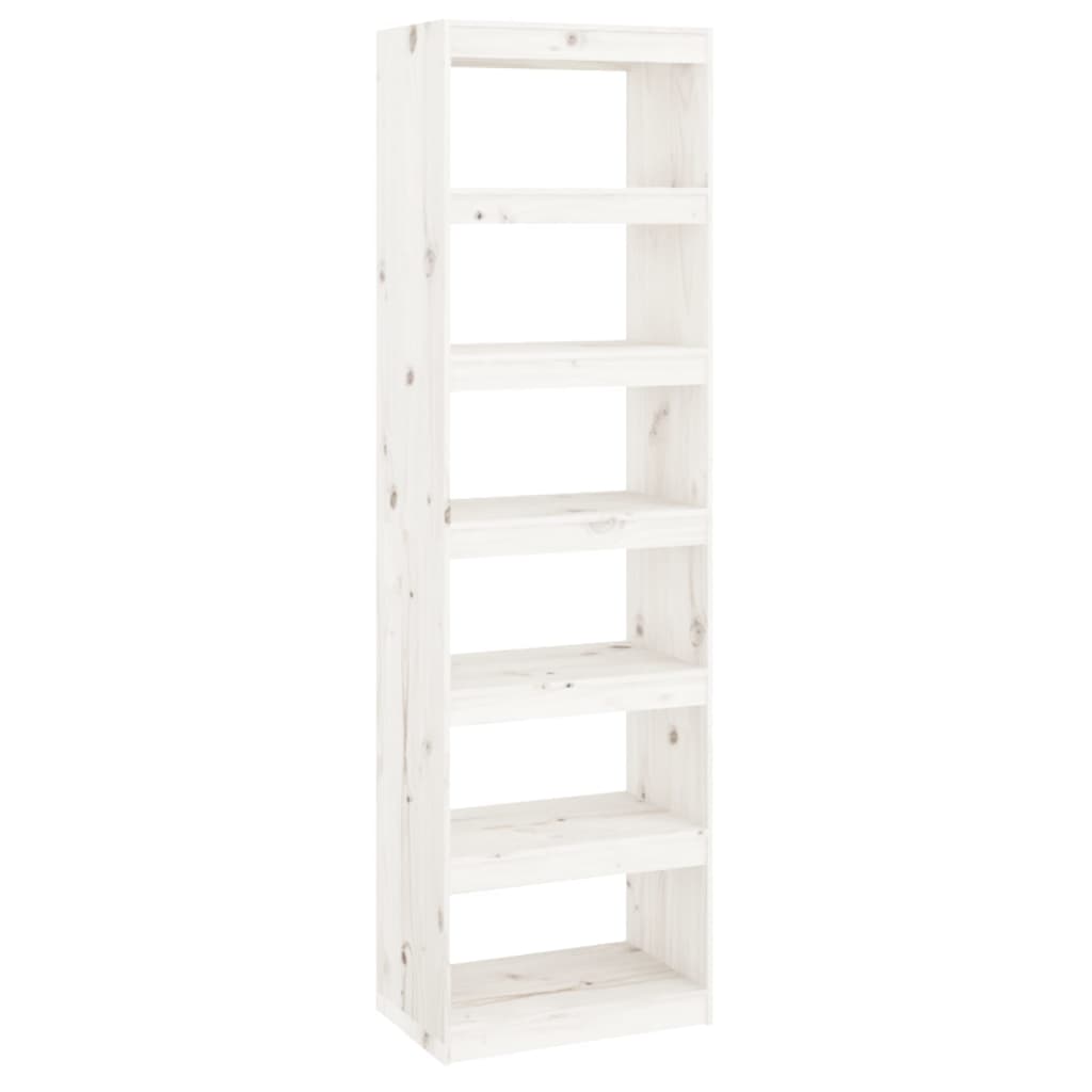 Bibliothèque/Séparateur de pièce Blanc 60x30x199,5cm Pin massif - XIOS