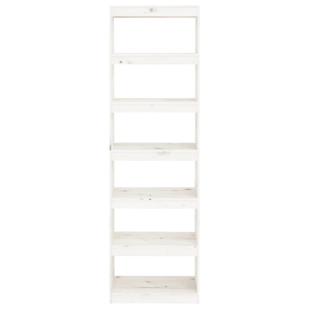 Bibliothèque/Séparateur de pièce Blanc 60x30x199,5cm Pin massif - XIOS