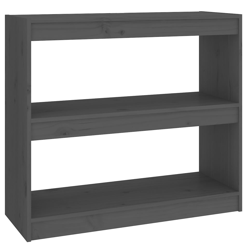 Bibliothèque/Séparateur de pièce Gris 80x30x71,5 cm Pin massif - XIOS
