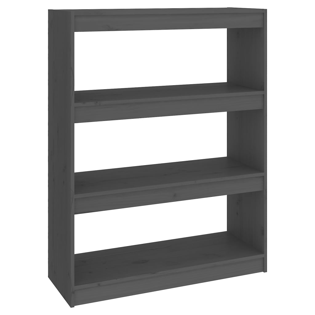 Bibliothèque/Séparateur de pièce Gris 80x30x103,5 cm Pin massif - XIOS