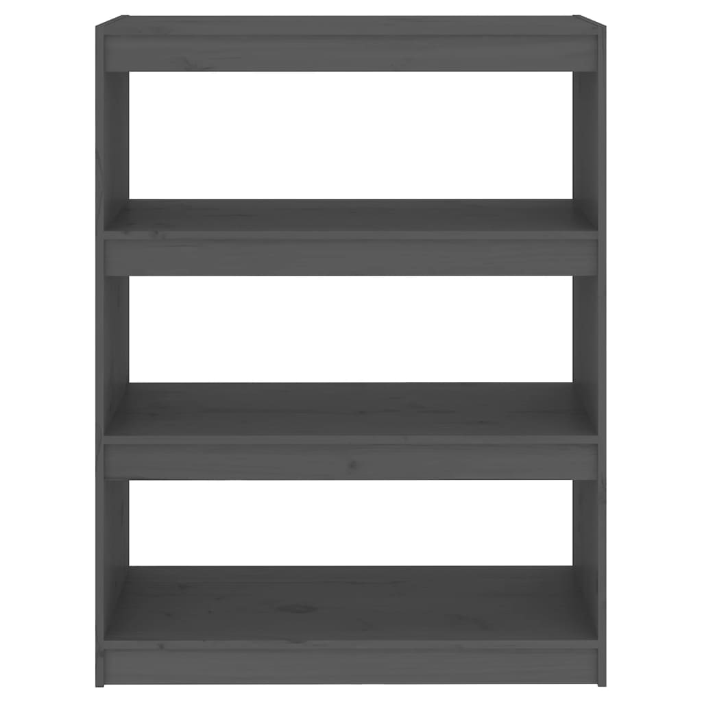 Bibliothèque/Séparateur de pièce Gris 80x30x103,5 cm Pin massif - XIOS