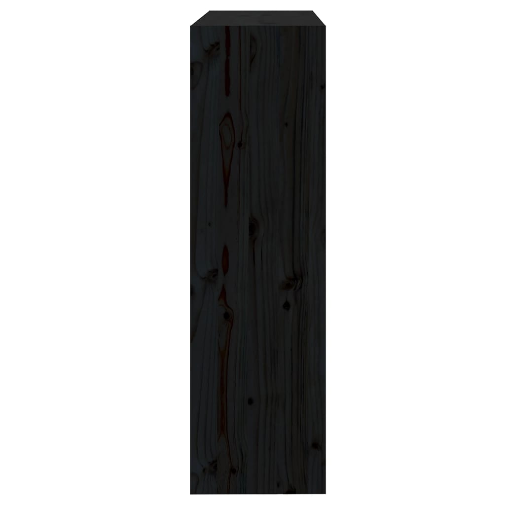 Bibliothèque/Séparateur de pièce Noir 80x30x103,5 cm Pin massif - XIOS