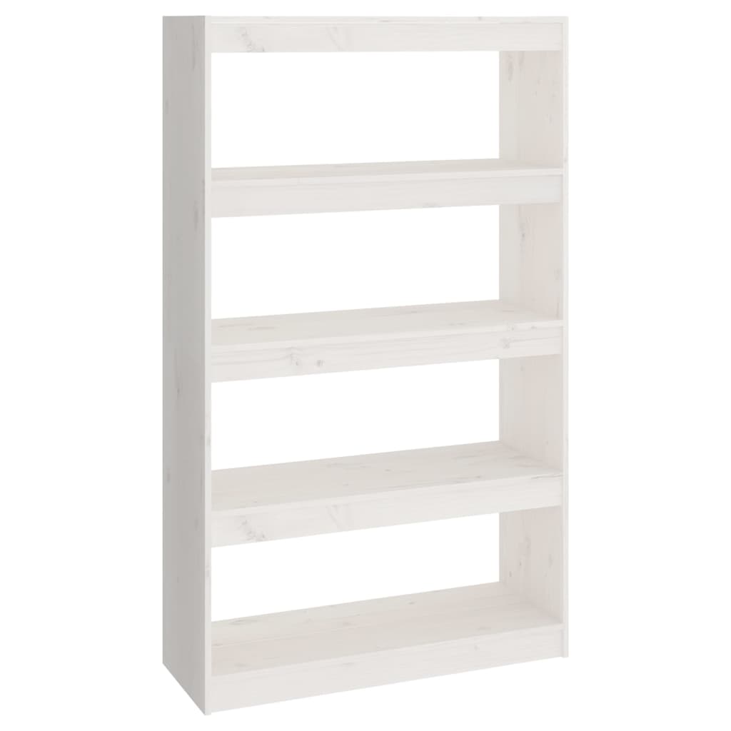 Bibliothèque/Séparateur de pièce Blanc 80x30x135,5cm Pin massif - XIOS