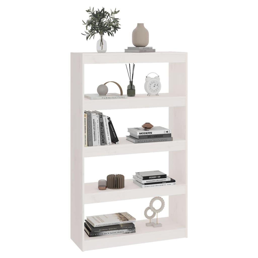 Bibliothèque/Séparateur de pièce Blanc 80x30x135,5cm Pin massif - XIOS