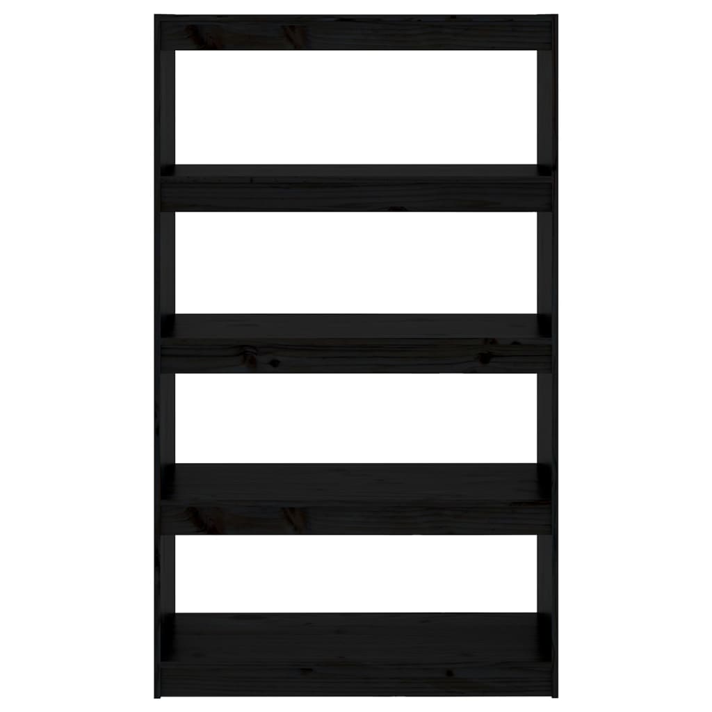 Bibliothèque/Séparateur de pièce Noir 80x30x135,5 cm Pin massif - XIOS