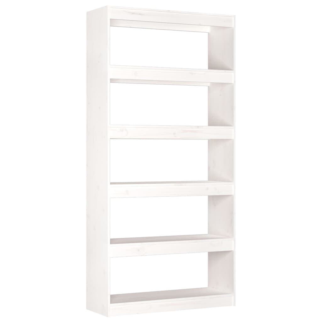Bibliothèque/Séparateur de pièce Blanc 80x30x167,4cm Pin massif - XIOS