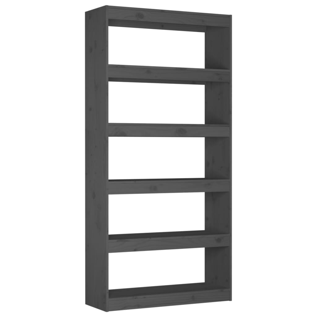 Bibliothèque/Séparateur de pièce Gris 80x30x167,4 cm Pin massif - XIOS