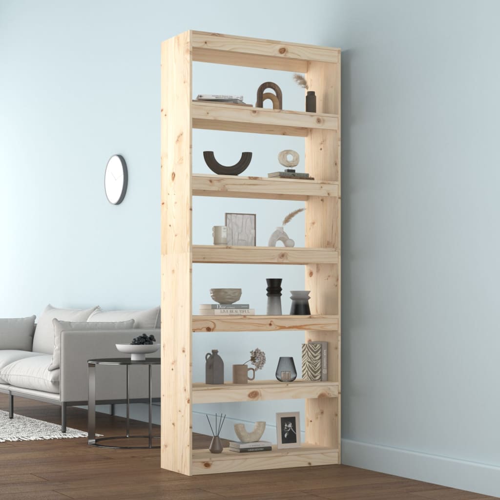 Bibliothèque/Séparateur de pièce 80x30x199,5 cm pin massif - XIOS