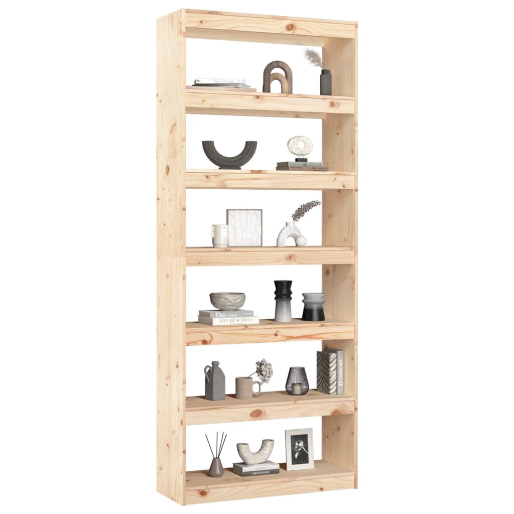 Bibliothèque/Séparateur de pièce 80x30x199,5 cm pin massif - XIOS
