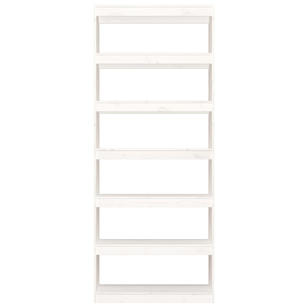 Bibliothèque/Séparateur de pièce Blanc 80x30x199,5cm Pin massif - XIOS