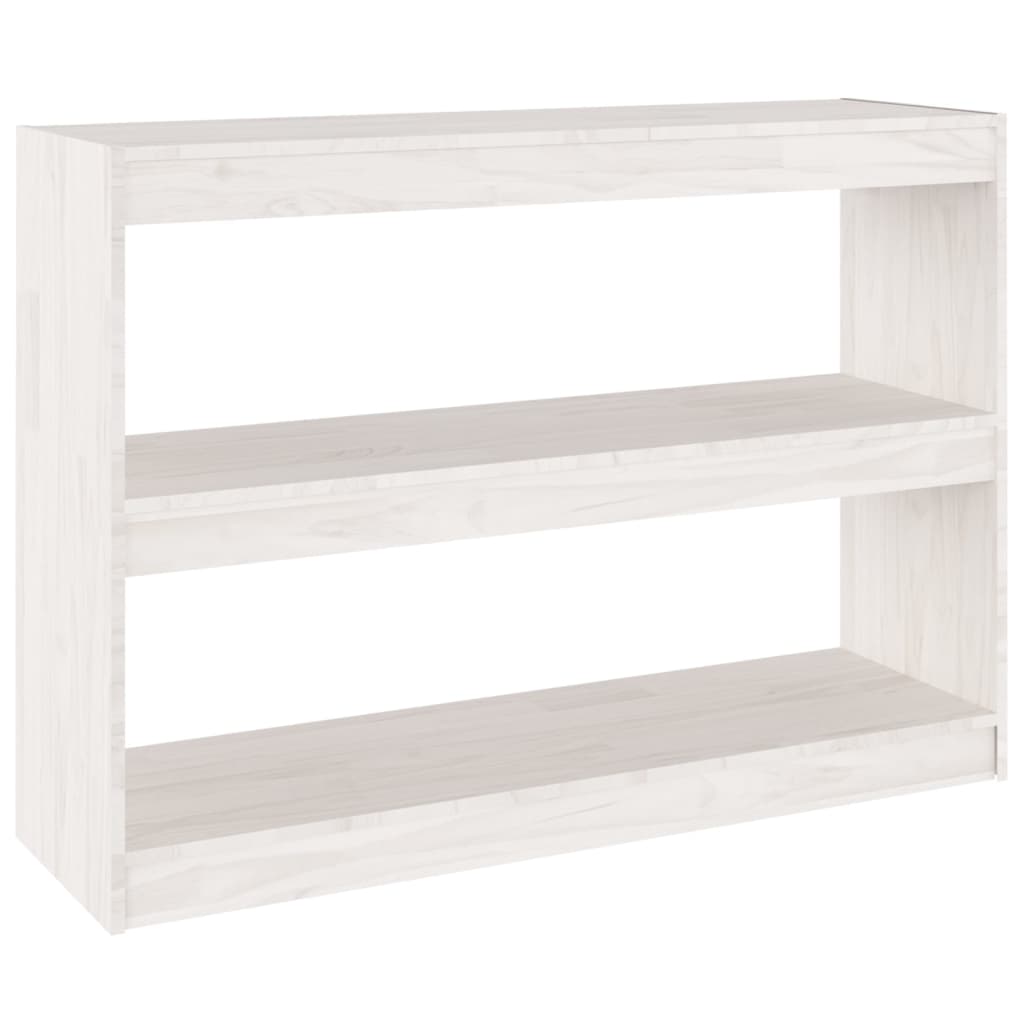 Bibliothèque/Séparateur de pièce Blanc 100x30x71,5cm Pin massif - XIOS