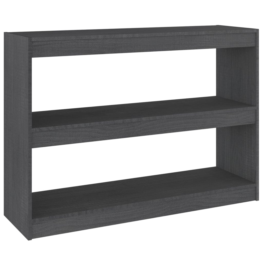 Bibliothèque/Séparateur de pièce Gris 100x30x71,5 cm Pin massif - XIOS