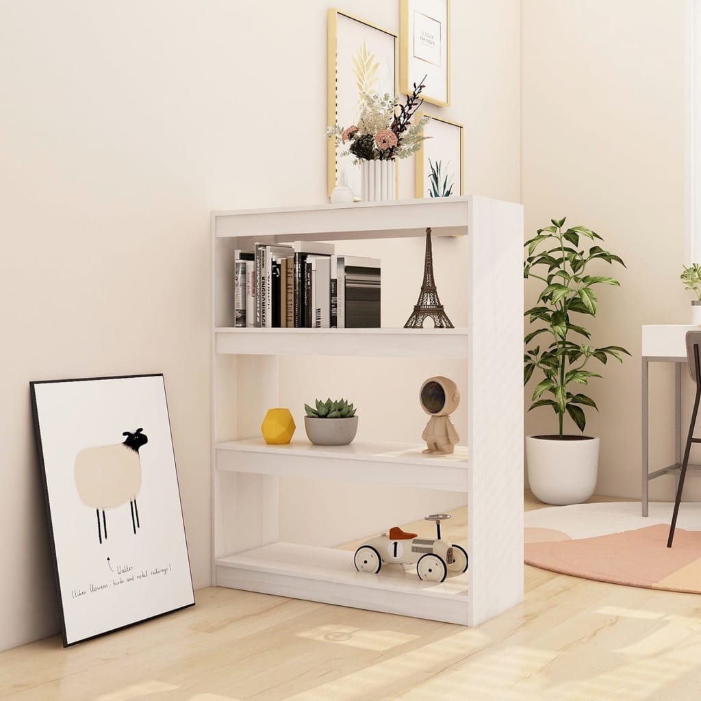 Bibliothèque/Séparateur de pièce Blanc 100x30x103 cm Pin massif - XIOS