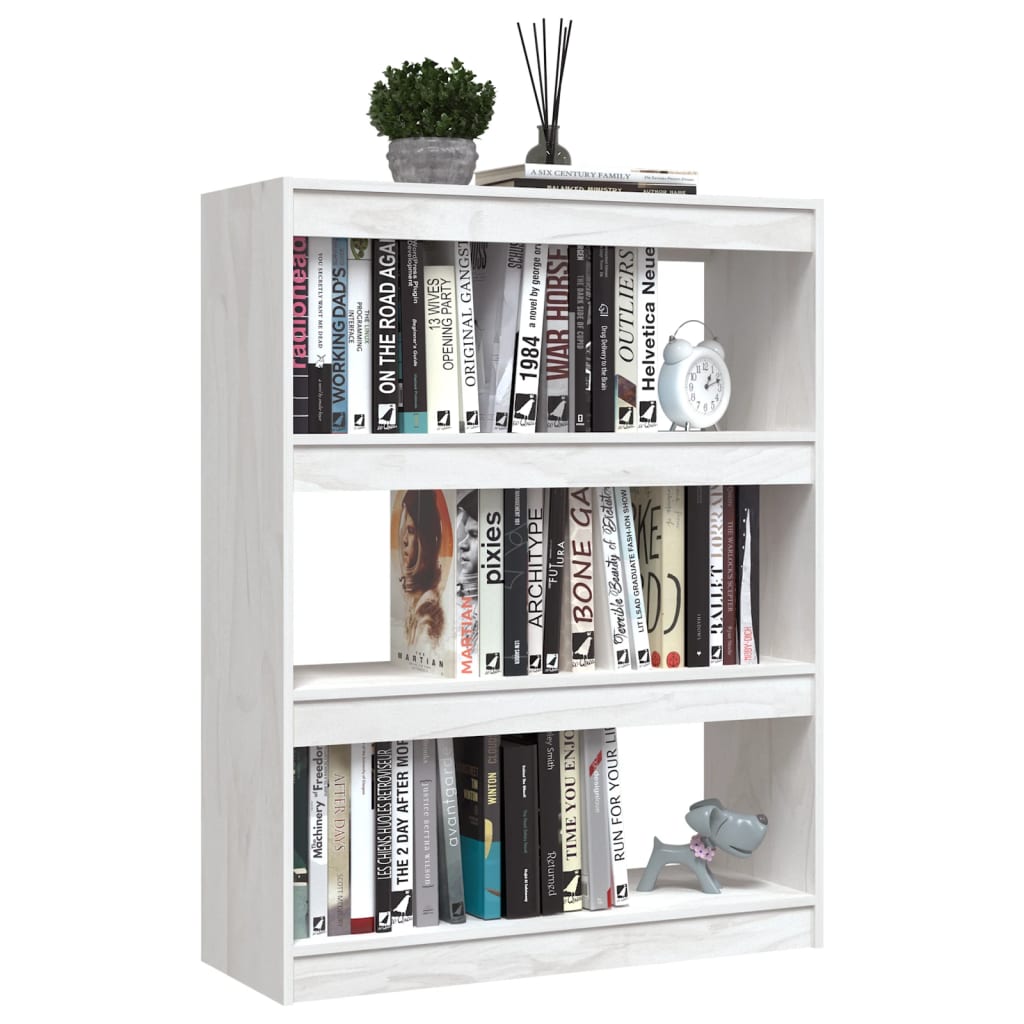 Bibliothèque/Séparateur de pièce Blanc 100x30x103 cm Pin massif - XIOS