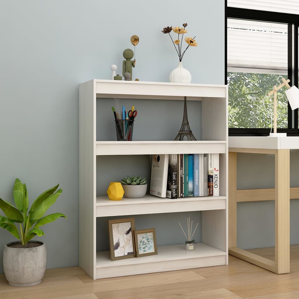 Bibliothèque/Séparateur de pièce Blanc 100x30x103 cm Pin massif - XIOS