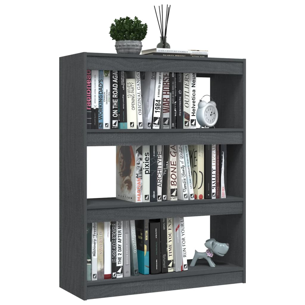 Bibliothèque/Séparateur de pièce Gris 100x30x103 cm Pin massif - XIOS