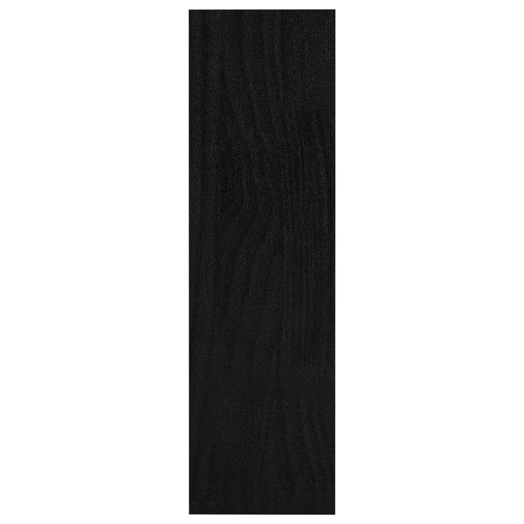 Bibliothèque/Séparateur de pièce Noir 100x30x103 cm Pin massif - XIOS