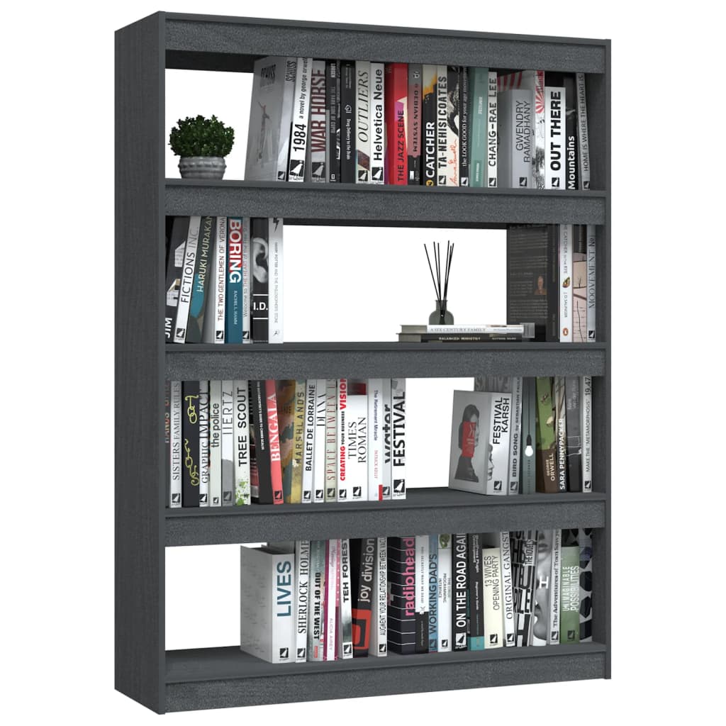 Bibliothèque/Séparateur de pièce Gris 100x30x135,5cm Pin massif - XIOS