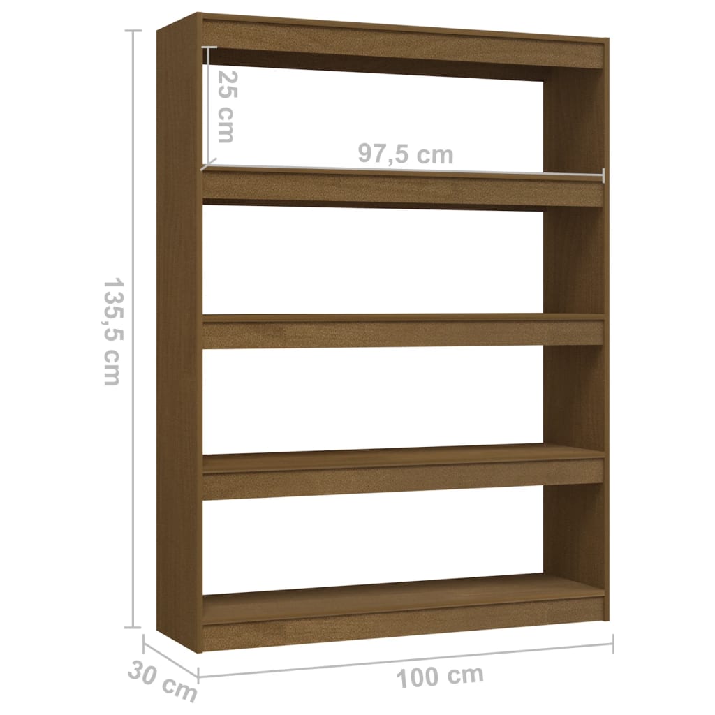 Bibliothèque/Séparateur de pièce Marron miel 100x30x135,5cm Pin - XIOS