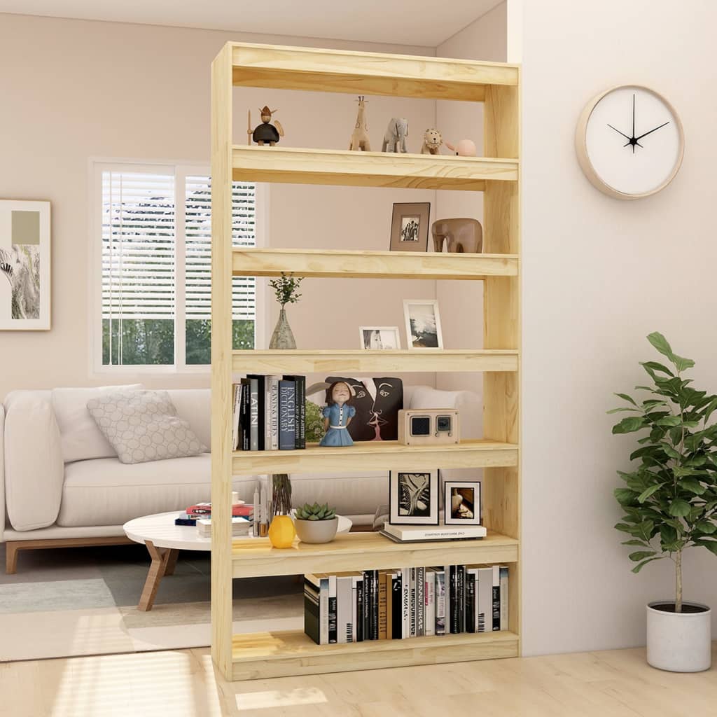 Bibliothèque/Séparateur de pièce 100x30x200 cm pin massif - XIOS
