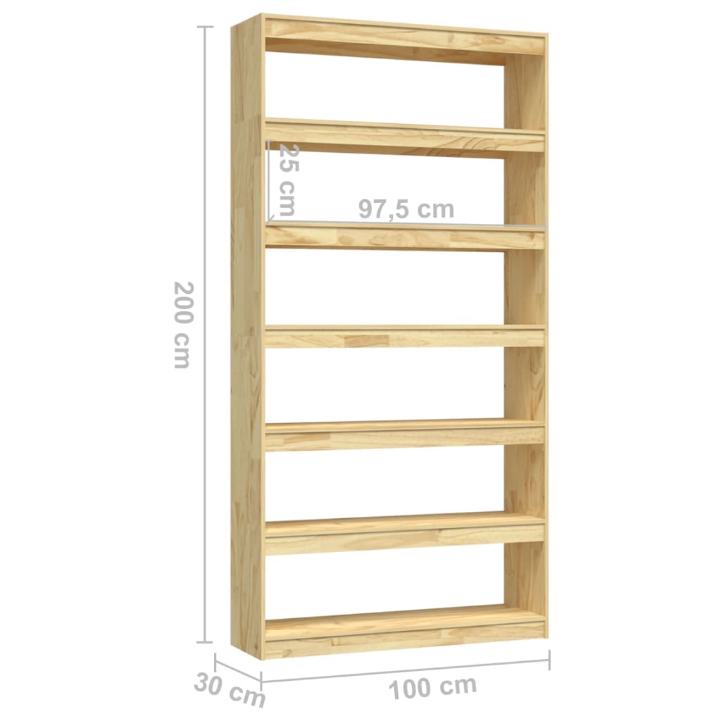 Bibliothèque/Séparateur de pièce 100x30x200 cm pin massif - XIOS