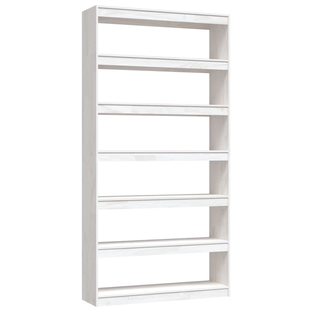 Bibliothèque/Séparateur de pièce Blanc 100x30x200 cm Pin massif - XIOS