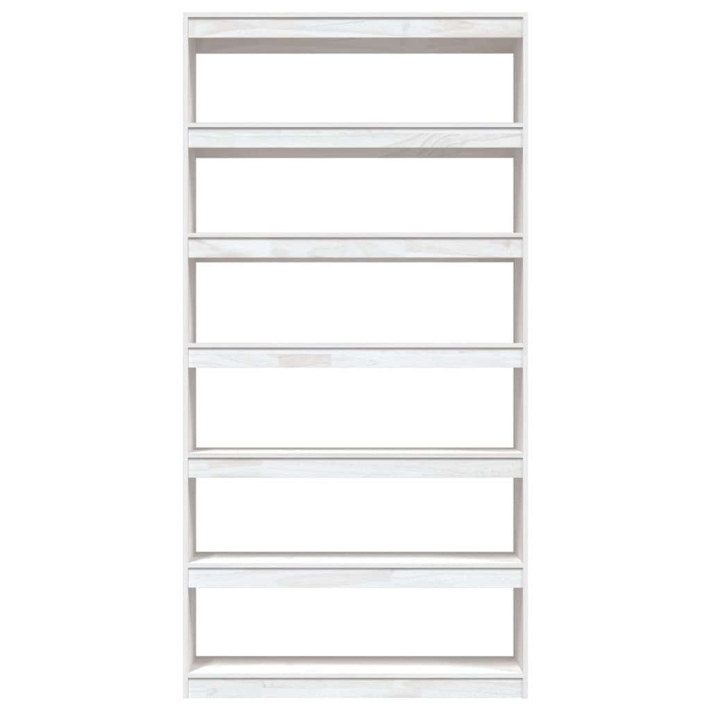 Bibliothèque/Séparateur de pièce Blanc 100x30x200 cm Pin massif - XIOS