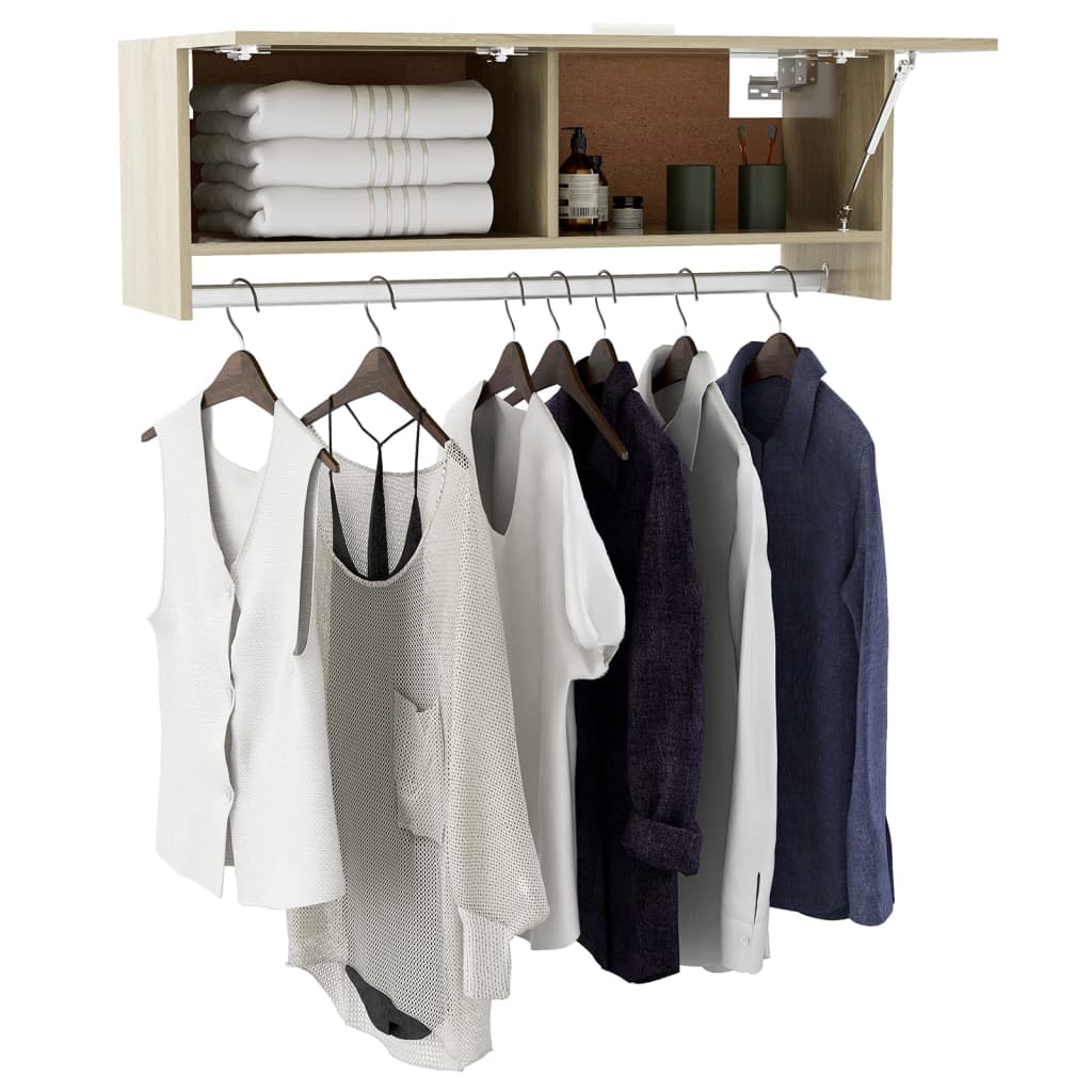 Garde-robe chêne sonoma 100x32,5x35 cm bois d'ingénierie - XIOS