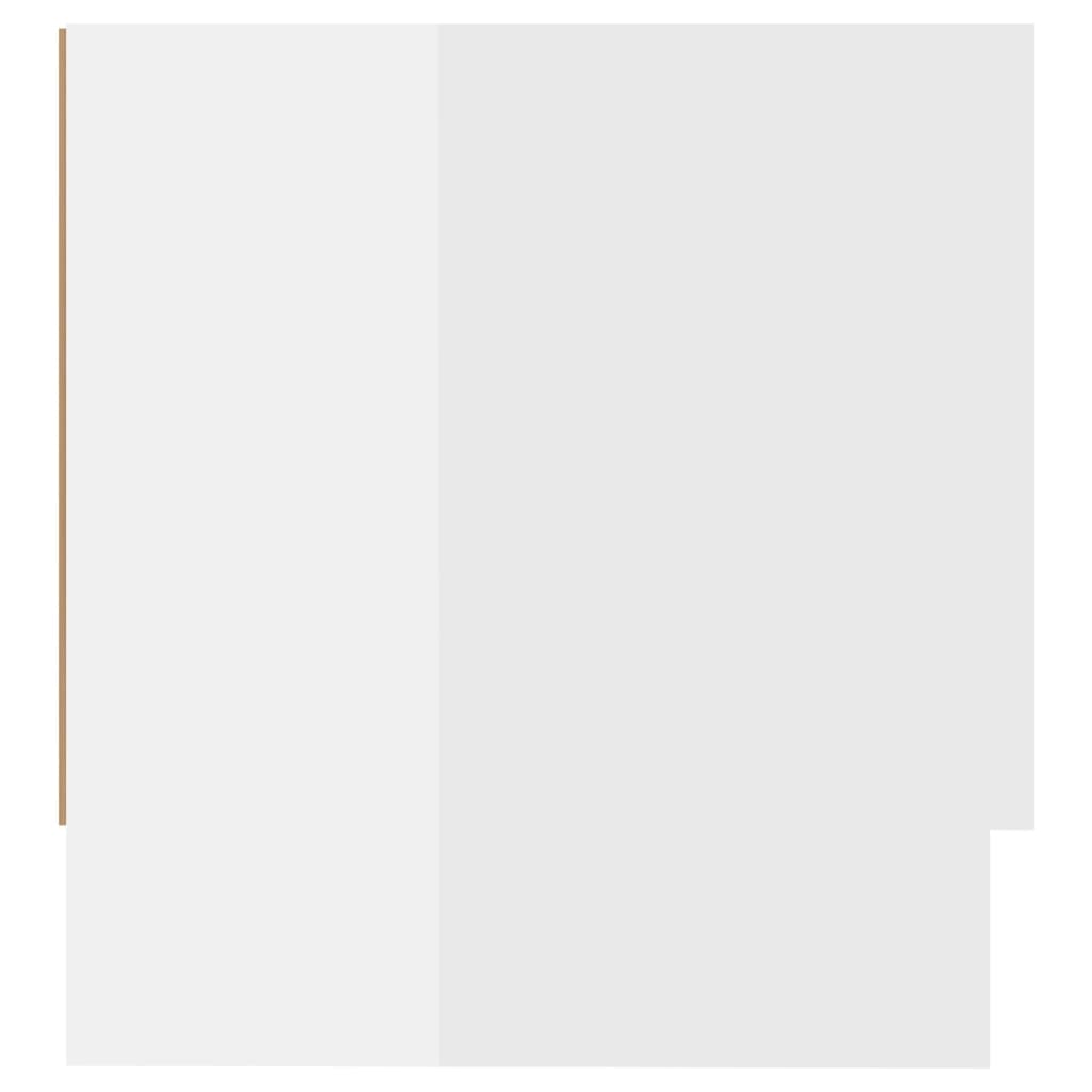 Garde-robe blanc brillant 100x32,5x35 cm bois d'ingénierie - XIOS