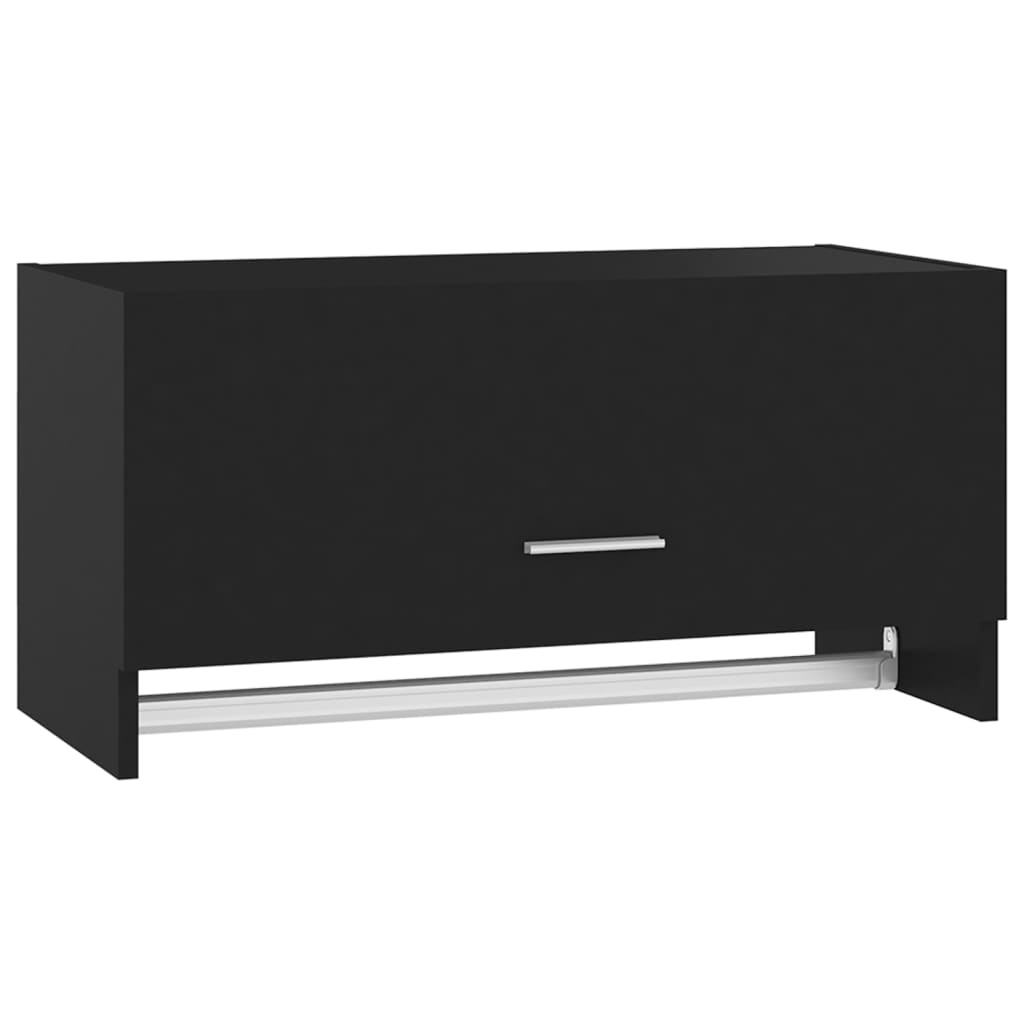 Garde-robe noir 70x32,5x35 cm bois d'ingénierie - XIOS