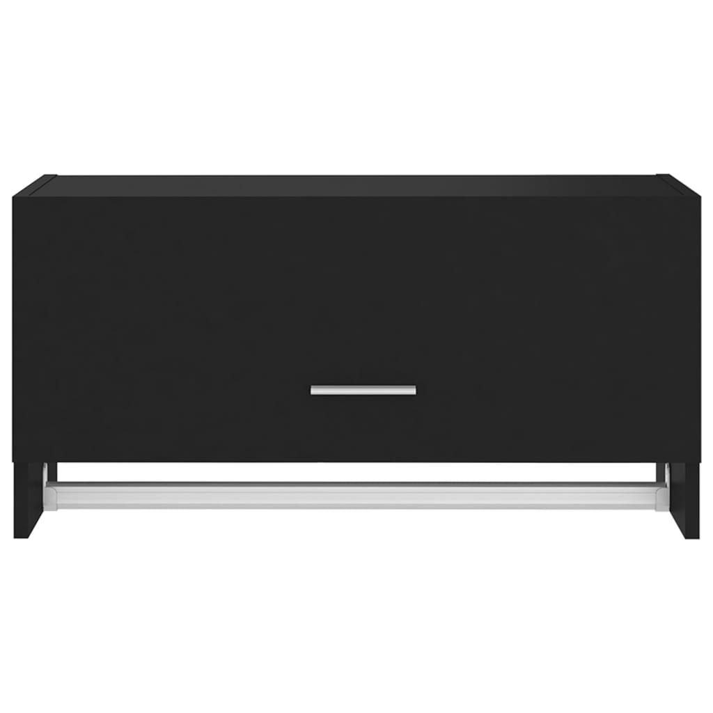 Garde-robe noir 70x32,5x35 cm bois d'ingénierie - XIOS