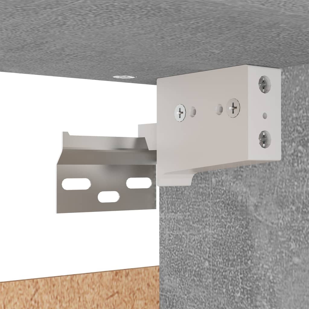 Garde-robe gris béton 70x32,5x35 cm bois d'ingénierie - XIOS