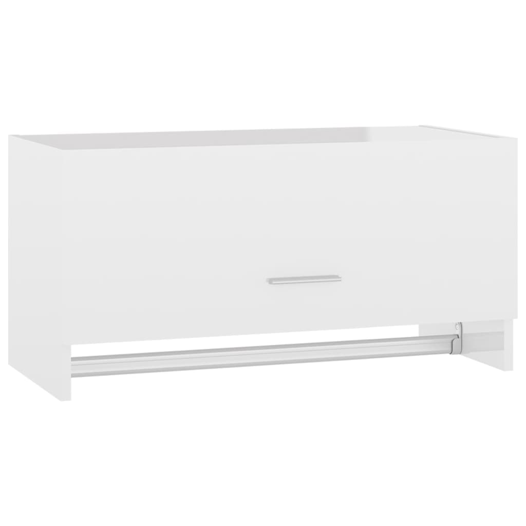 Garde-robe blanc brillant 70x32,5x35 cm bois d'ingénierie - XIOS