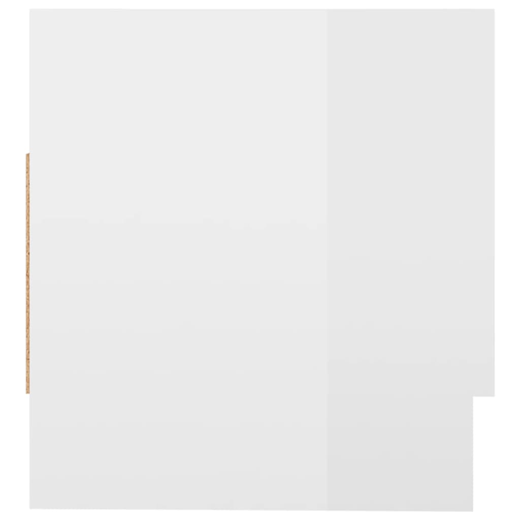 Garde-robe blanc brillant 70x32,5x35 cm bois d'ingénierie - XIOS