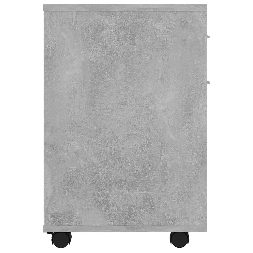Armoire à roulettes Gris béton 45x38x54 cm Bois d’ingénierie