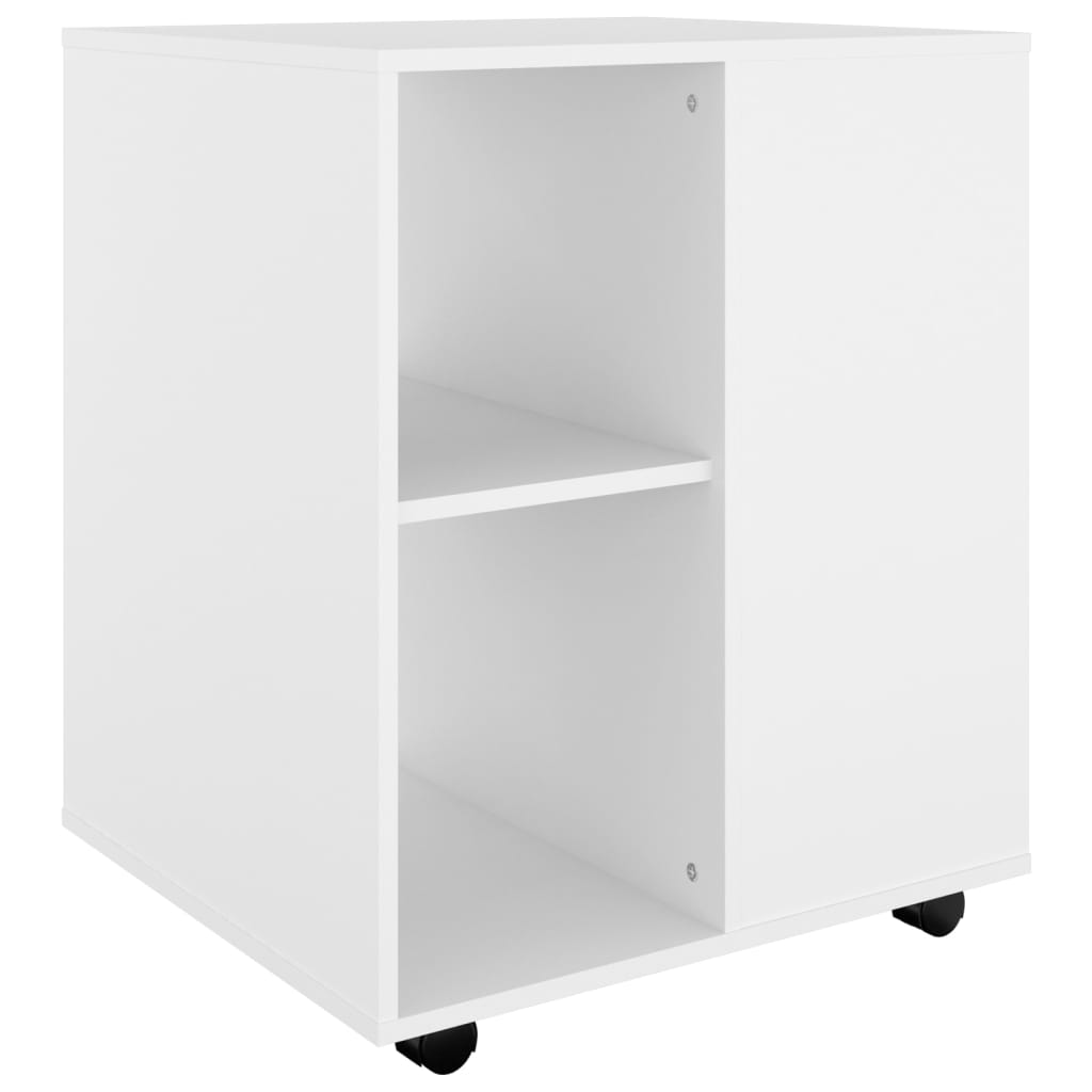 Armoire à roulettes Blanc 60x53x72 cm Bois d’ingénierie