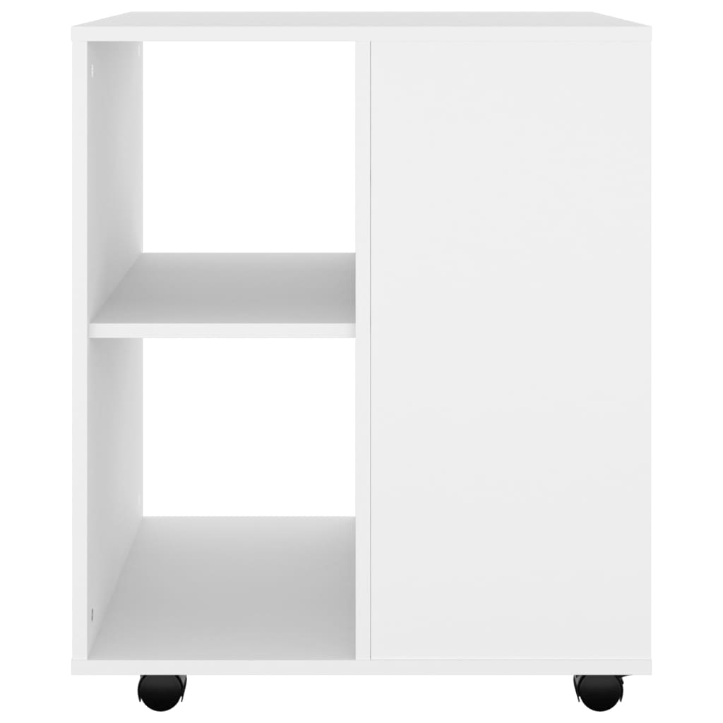 Armoire à roulettes Blanc 60x53x72 cm Bois d’ingénierie