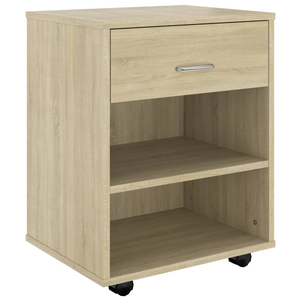 Armoire à roulettes Chêne sonoma 46x36x59 cm Bois d’ingénierie