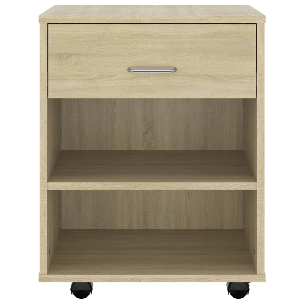 Armoire à roulettes Chêne sonoma 46x36x59 cm Bois d’ingénierie