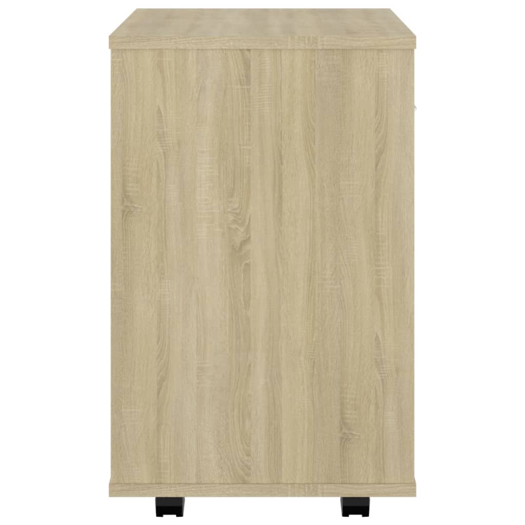 Armoire à roulettes Chêne sonoma 46x36x59 cm Bois d’ingénierie