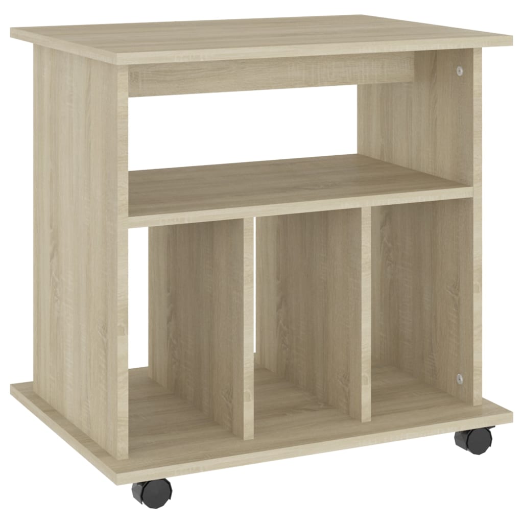 Armoire à roulettes Chêne sonoma 60x45x60 cm Bois d’ingénierie